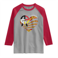 Indigenous Pride Native American Medicine Wheel Raglan Shirt - Wonder Print Shop