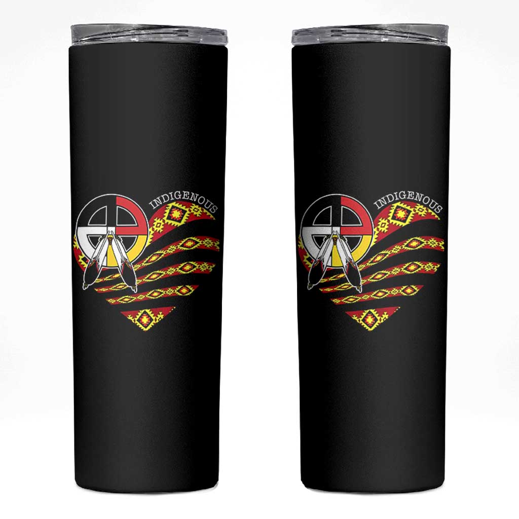 Indigenous Pride Native American Medicine Wheel Skinny Tumbler - Wonder Print Shop