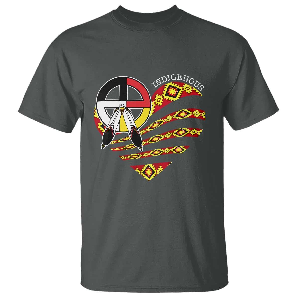 Indigenous Pride Native American Medicine Wheel T Shirt - Wonder Print Shop