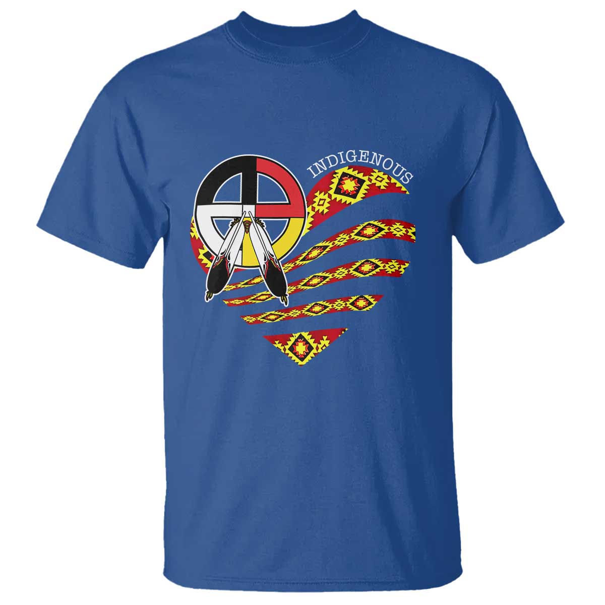 Indigenous Pride Native American Medicine Wheel T Shirt - Wonder Print Shop