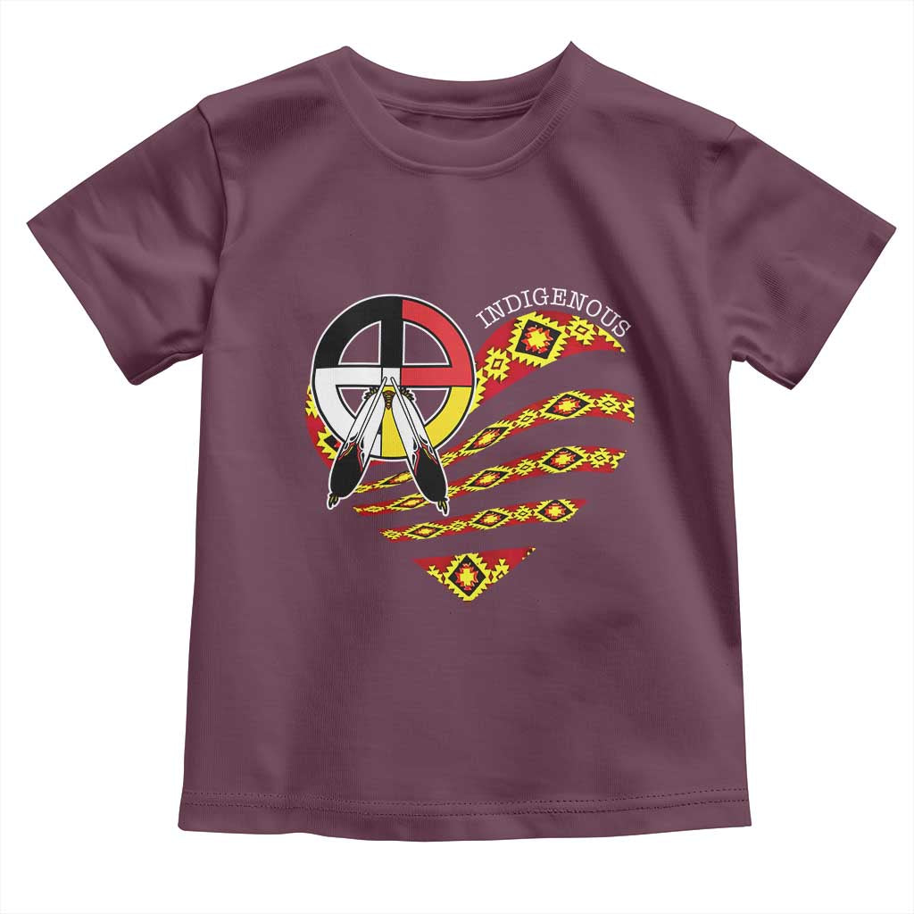 Indigenous Pride Native American Medicine Wheel Toddler T Shirt - Wonder Print Shop