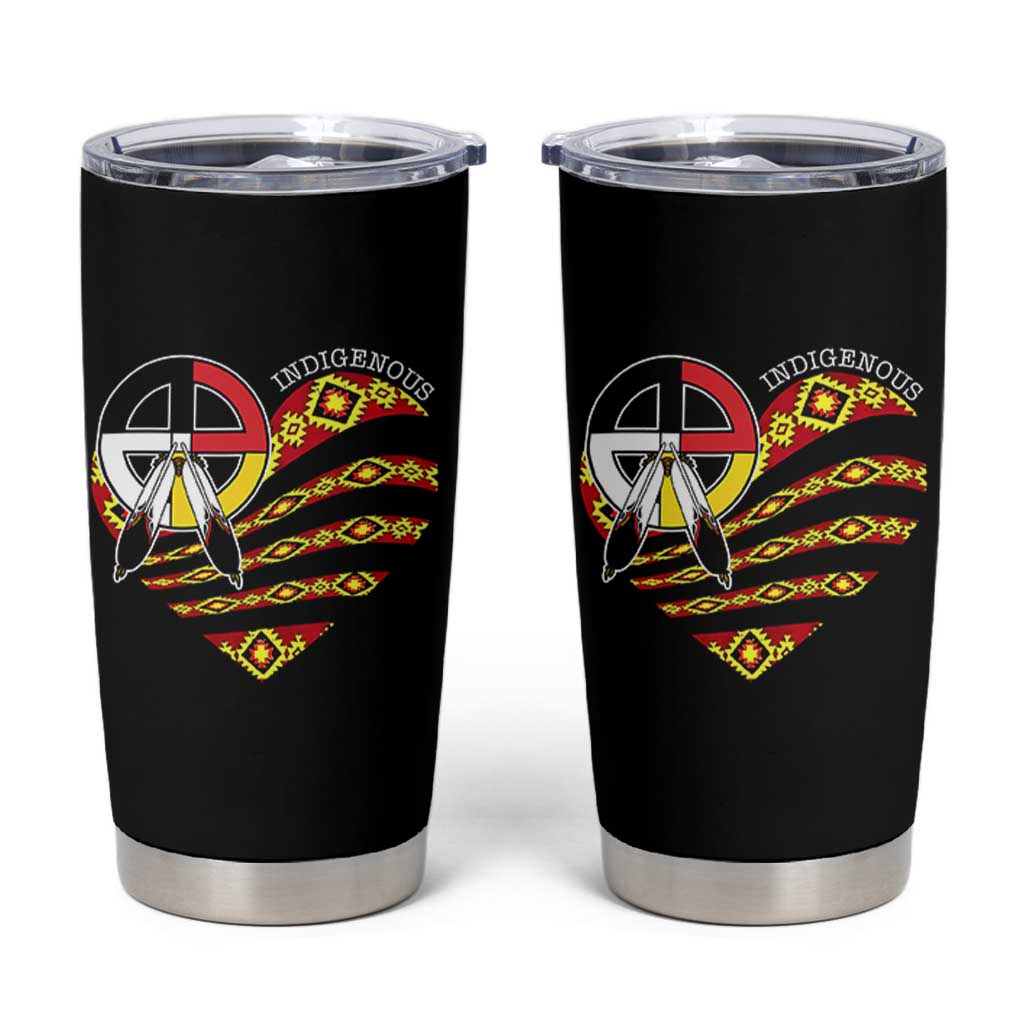 Indigenous Pride Native American Medicine Wheel Tumbler Cup - Wonder Print Shop