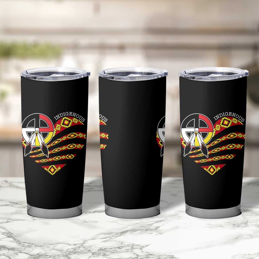 Indigenous Pride Native American Medicine Wheel Tumbler Cup - Wonder Print Shop