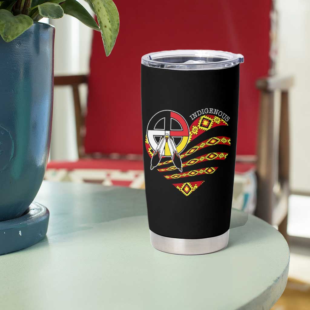 Indigenous Pride Native American Medicine Wheel Tumbler Cup - Wonder Print Shop