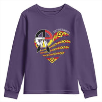 Indigenous Pride Native American Medicine Wheel Youth Sweatshirt - Wonder Print Shop