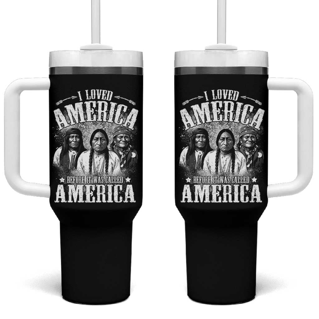 I Loved America Before It Was Called America Tumbler With Handle Native American - Wonder Print Shop