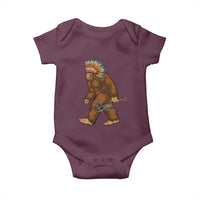 Funny Bigfoot American Indian Native Sasquatch Tomahawk Baby Onesie - Wonder Print Shop