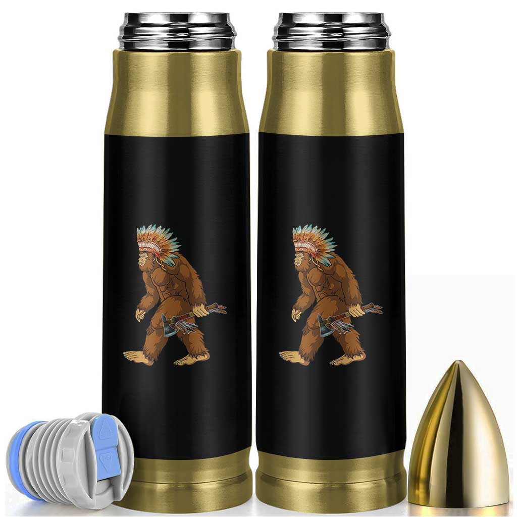 Funny Bigfoot American Indian Native Sasquatch Tomahawk Bullet Tumbler - Wonder Print Shop
