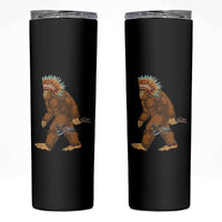 Funny Bigfoot American Indian Native Sasquatch Tomahawk Skinny Tumbler - Wonder Print Shop