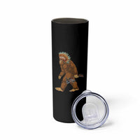 Funny Bigfoot American Indian Native Sasquatch Tomahawk Skinny Tumbler - Wonder Print Shop
