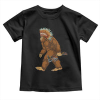 Funny Bigfoot American Indian Native Sasquatch Tomahawk Toddler T Shirt - Wonder Print Shop