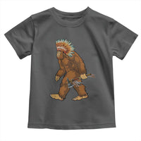 Funny Bigfoot American Indian Native Sasquatch Tomahawk Toddler T Shirt - Wonder Print Shop