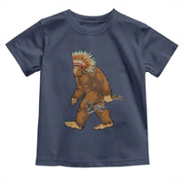 Funny Bigfoot American Indian Native Sasquatch Tomahawk Toddler T Shirt - Wonder Print Shop