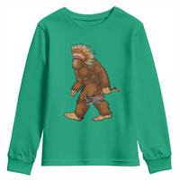 Funny Bigfoot American Indian Native Sasquatch Tomahawk Youth Sweatshirt - Wonder Print Shop
