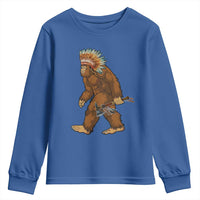 Funny Bigfoot American Indian Native Sasquatch Tomahawk Youth Sweatshirt - Wonder Print Shop