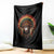 Bigfoot Native American Chief Sasquatch Wearing Headdress Throw Blanket - Wonder Print Shop