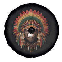 Bigfoot Native American Chief Sasquatch Wearing Headdress Spare Tire Cover - Wonder Print Shop