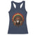 Bigfoot Native American Chief Sasquatch Wearing Headdress Racerback Tank Top - Wonder Print Shop