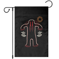 Native American Bigfoot Sasquatch Petroglyph Cave Art Garden Flag - Wonder Print Shop