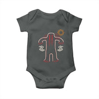 Native American Bigfoot Sasquatch Petroglyph Cave Art Baby Onesie - Wonder Print Shop