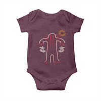 Native American Bigfoot Sasquatch Petroglyph Cave Art Baby Onesie - Wonder Print Shop