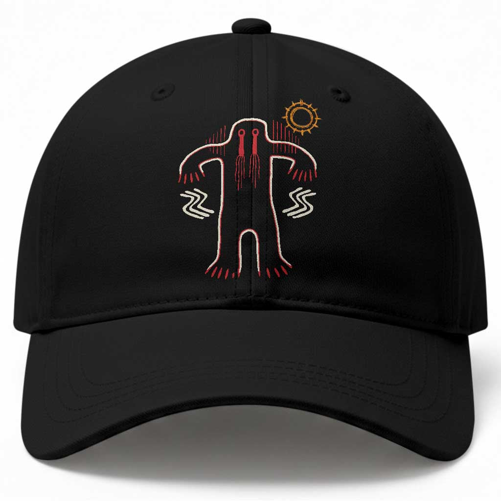 Native American Bigfoot Sasquatch Petroglyph Cave Art Baseball Cap