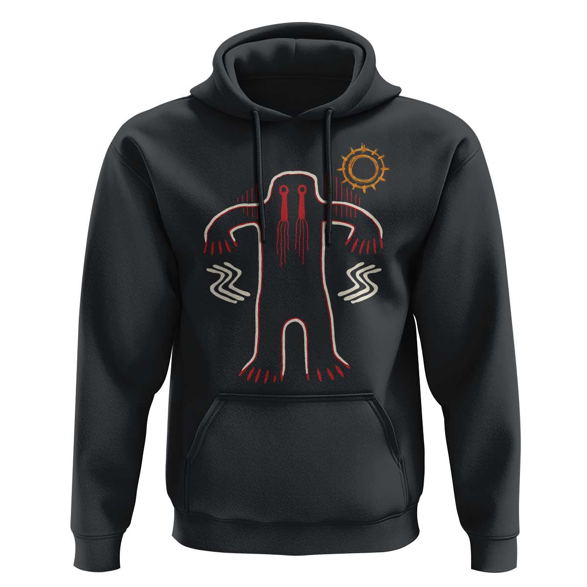 Native American Bigfoot Sasquatch Petroglyph Cave Art Hoodie - Wonder Print Shop