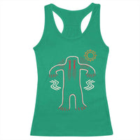 Native American Bigfoot Sasquatch Petroglyph Cave Art Racerback Tank Top - Wonder Print Shop