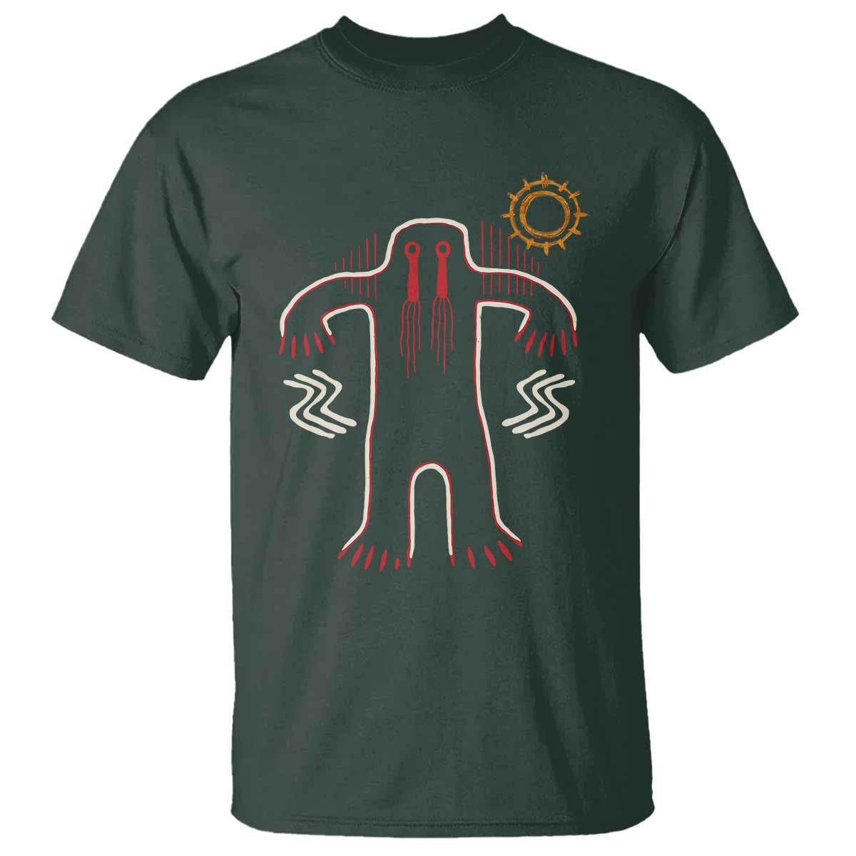 Native American Bigfoot Sasquatch Petroglyph Cave Art T Shirt - Wonder Print Shop
