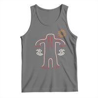 Native American Bigfoot Sasquatch Petroglyph Cave Art Tank Top - Wonder Print Shop
