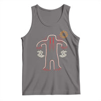 Native American Bigfoot Sasquatch Petroglyph Cave Art Tank Top - Wonder Print Shop