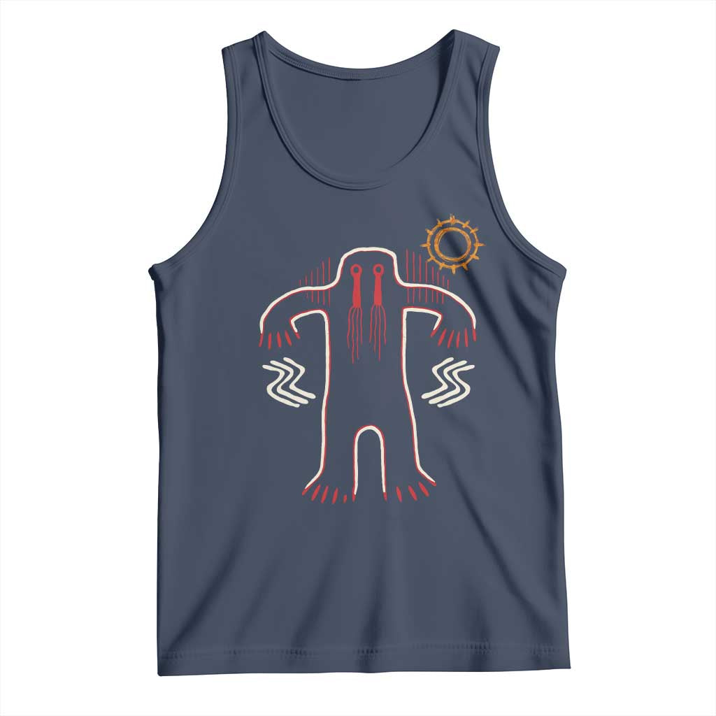 Native American Bigfoot Sasquatch Petroglyph Cave Art Tank Top - Wonder Print Shop