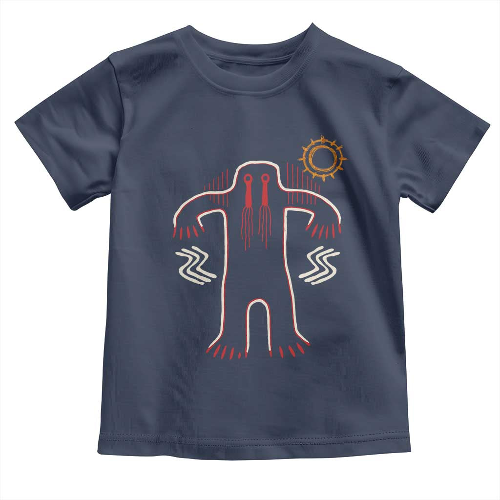 Native American Bigfoot Sasquatch Petroglyph Cave Art Toddler T Shirt - Wonder Print Shop