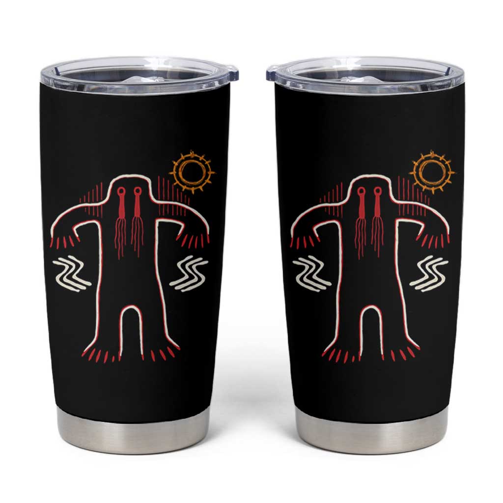 Native American Bigfoot Sasquatch Petroglyph Cave Art Tumbler Cup - Wonder Print Shop