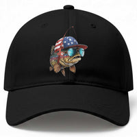 Funny Patriot American Flag Bass Fish Fishing Baseball Cap