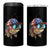 Funny Patriot American Flag Bass Fish Fishing 4 in 1 Can Cooler Tumbler - Wonder Print Shop