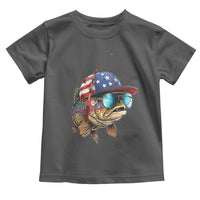 Funny Patriot American Flag Bass Fish Fishing Toddler T Shirt - Wonder Print Shop