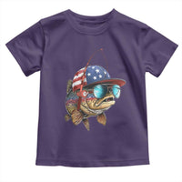 Funny Patriot American Flag Bass Fish Fishing Toddler T Shirt - Wonder Print Shop