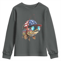 Funny Patriot American Flag Bass Fish Fishing Youth Sweatshirt - Wonder Print Shop