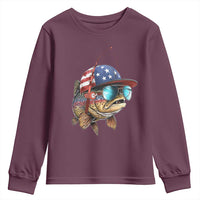 Funny Patriot American Flag Bass Fish Fishing Youth Sweatshirt - Wonder Print Shop