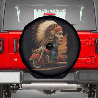 Indian American Rider Spare Tire Cover Vintage Native American Motorcycle - Wonder Print Shop