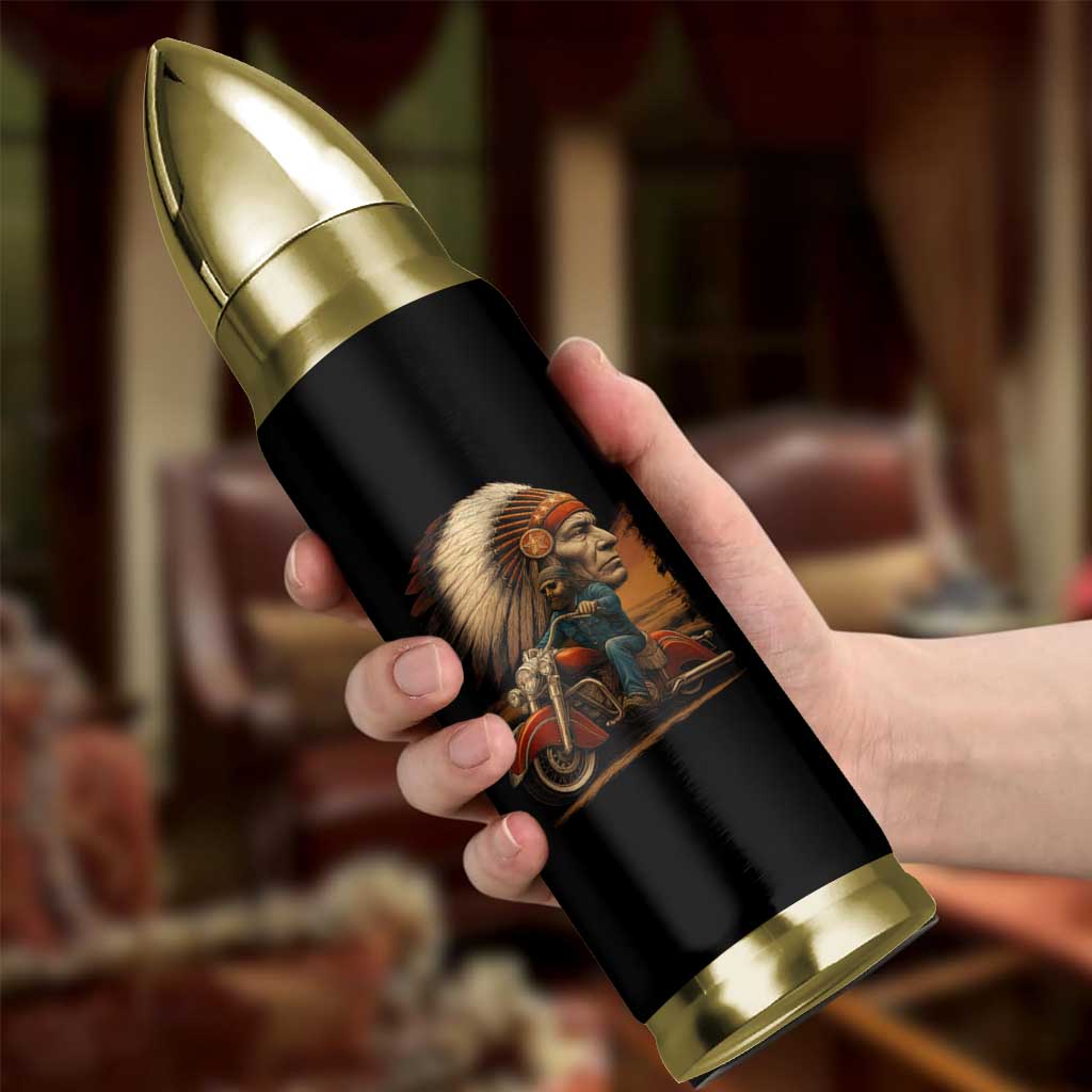 Indian American Rider Bullet Tumbler Vintage Native American Motorcycle - Wonder Print Shop