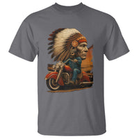 Indian American Rider T Shirt Vintage Native American Motorcycle - Wonder Print Shop