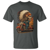 Indian American Rider T Shirt Vintage Native American Motorcycle - Wonder Print Shop