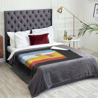 Spain Argentina Half Flag Spanish Argentinian Roots Throw Blanket