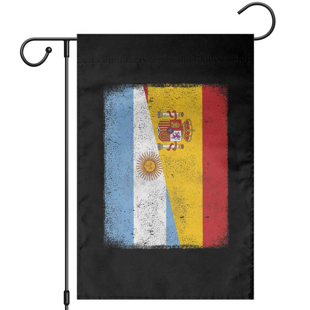 Spain Argentina Half Flag Spanish Argentinian Roots Garden Flag