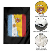 Spain Argentina Half Flag Spanish Argentinian Roots Garden Flag