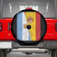 Spain Argentina Half Flag Spanish Argentinian Roots Spare Tire Cover