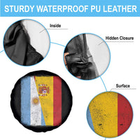 Spain Argentina Half Flag Spanish Argentinian Roots Spare Tire Cover