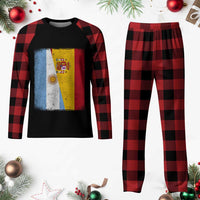 Spain Argentina Half Flag Spanish Argentinian Roots Plaid Pajama Set